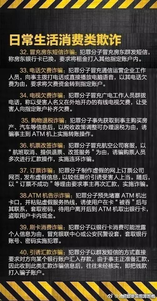 最全电信诈骗方式在此！别再上当了