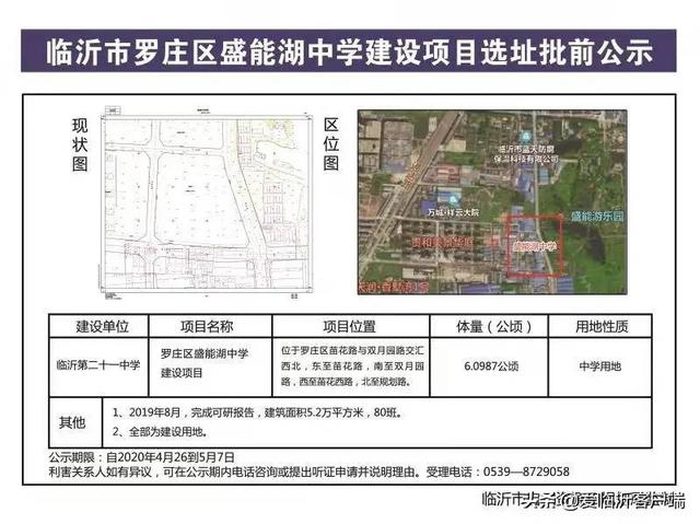 临沂城区四所学校建设项目选址批前公示!位置在这