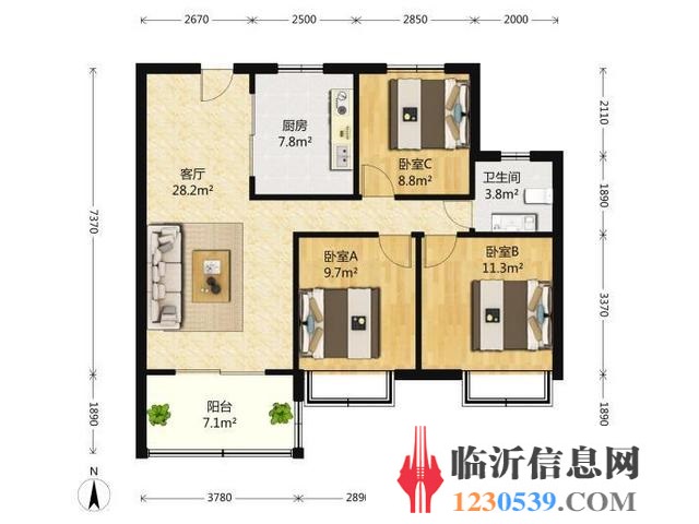 三居室 南北通透 带车库 凤凰城难得好房 双气大产权