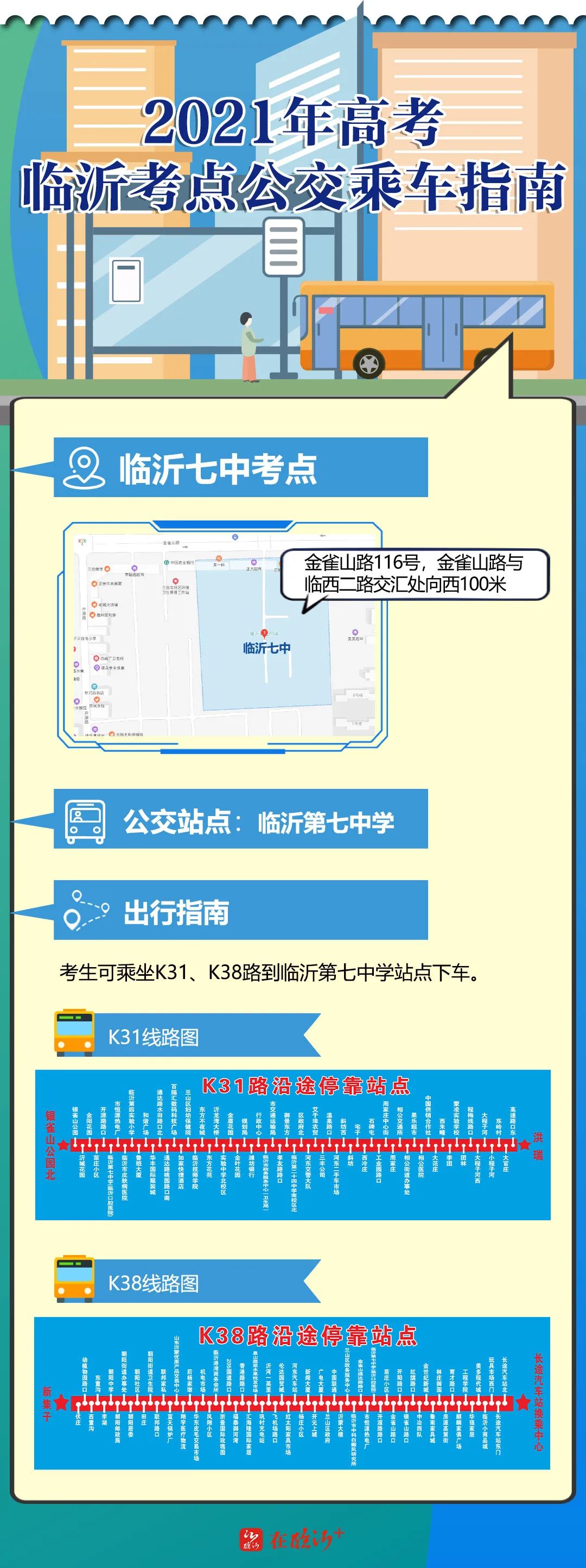 收藏!兰山高考考点“吃住行”攻略!可免费乘公交车赴考