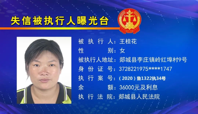 临沂最新一批老赖名单!男女都有,照片、地址发出来了