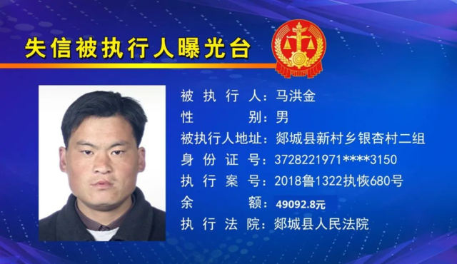 临沂最新一批老赖名单!男女都有,照片、地址发出来了