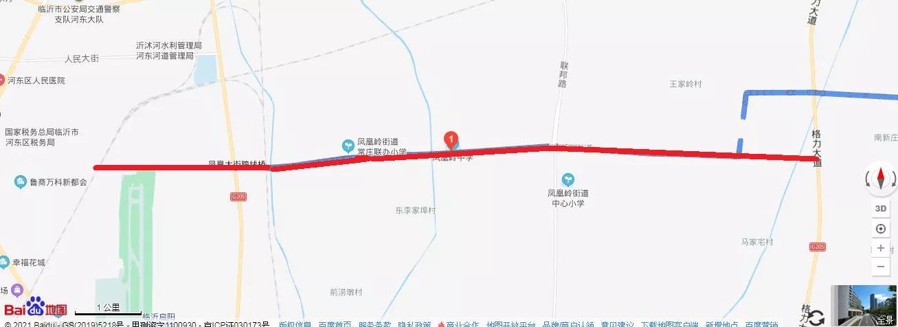 临沂城区新修凤凰大街八车道快速路,9月动工,2023年12月竣工