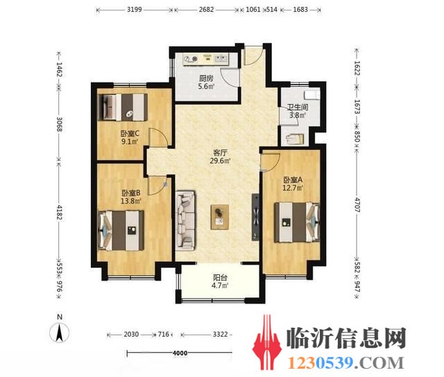 开元上府 三室 全明户型 带储藏室 证过二 一梯一户